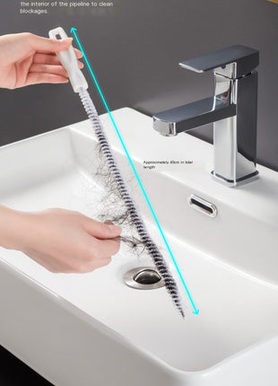 Drain Pipe Hair Clog Cleaner Brush