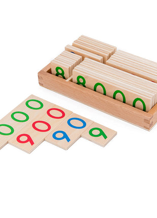 Montessori Wooden Number Learning Cards 1-9999