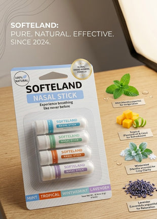 SofteLand Aromatherapy Essential Oil Inhaler 4-Pack