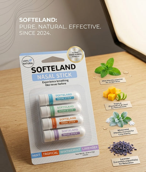 SofteLand Aromatherapy Essential Oil Inhaler 4-Pack