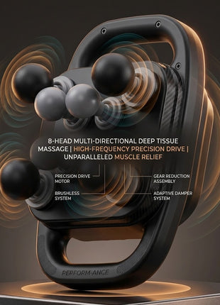 Octa Massage Gun 8-Head Deep Tissue Percussion