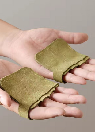Cowhide Fitness Palm Protector Gym Gloves