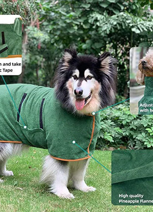 Pet Dog Bathrobe Fast Drying Microfiber Towel