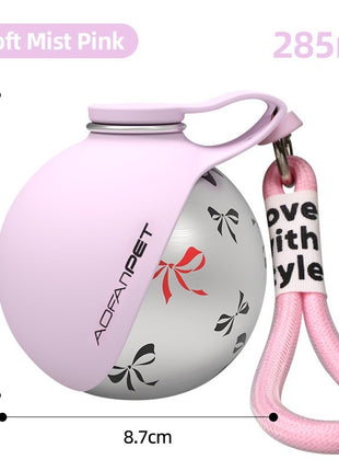 Dog Water Bottle with Stainless Steel Travel Bowl