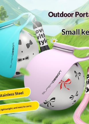 Dog Water Bottle with Stainless Steel Travel Bowl
