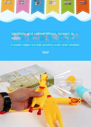 Screaming Chicken Stress Relief Squeeze Toy