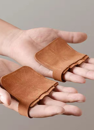 Cowhide Fitness Palm Protector Gym Gloves