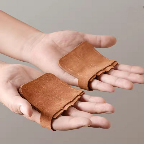 Cowhide Fitness Palm Protector Gym Gloves