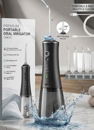 MaxWhite Rechargeable Water Flosser 5-Mode IPX6