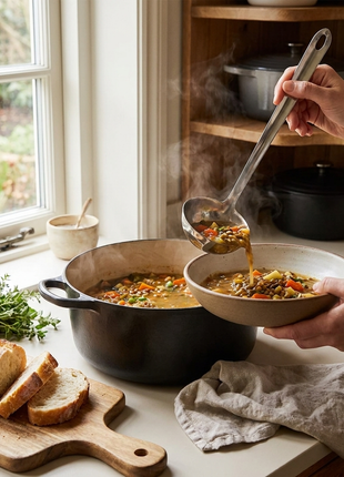 Stainless Steel Soup Oil Separator Spoon