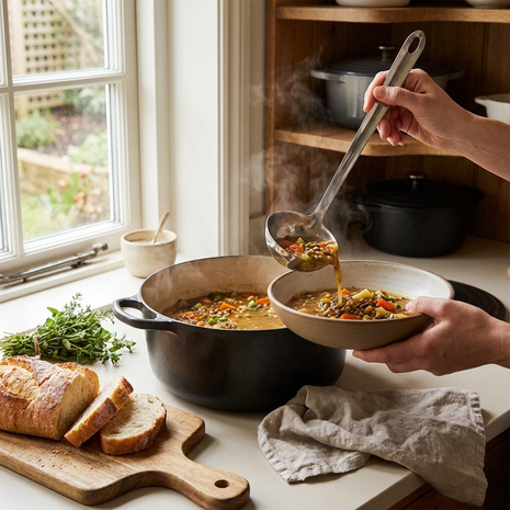 Stainless Steel Soup Oil Separator Spoon