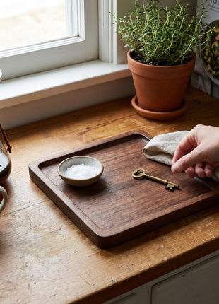 Japanese Walnut Wood Insulated Coaster Set