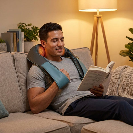 3D Kneading Heat Neck Massager Cordless Rechargeable