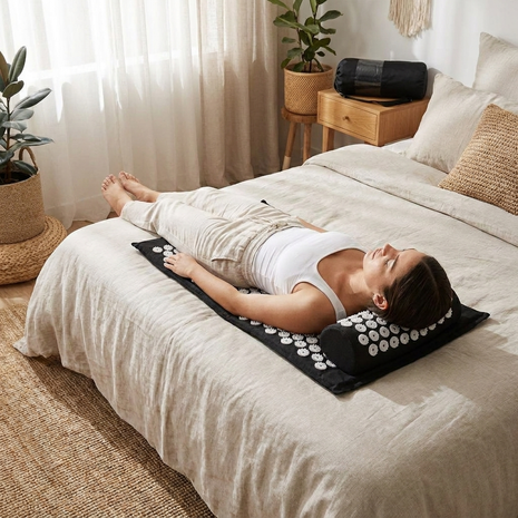 Premium Acupressure Spike Mat & Neck Pillow Set