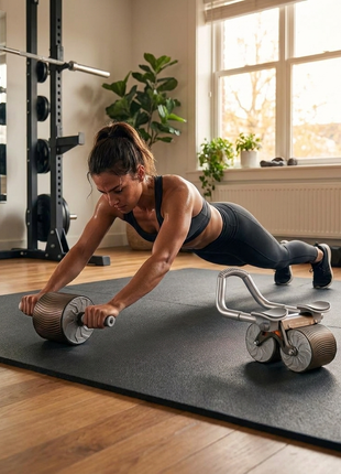 ShreddedNinja Ab Wheel Roller with Auto Rebound