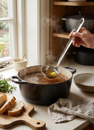 Stainless Steel Soup Oil Separator Spoon